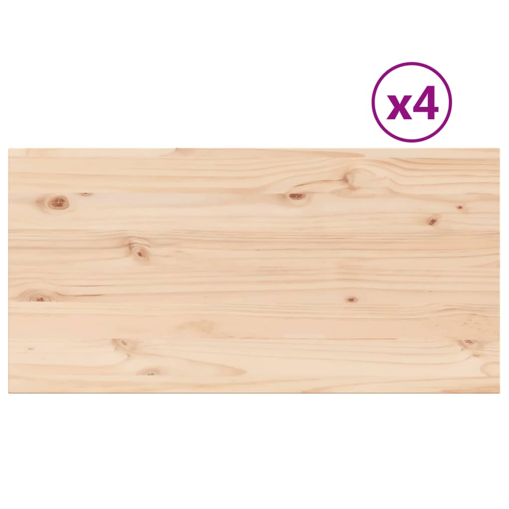 Tafelbladen 4 st rechthoekig 90x45x1,7 cm massief grenenhout is nu te koop bij PeponiXL, paradijselijk wonen!
