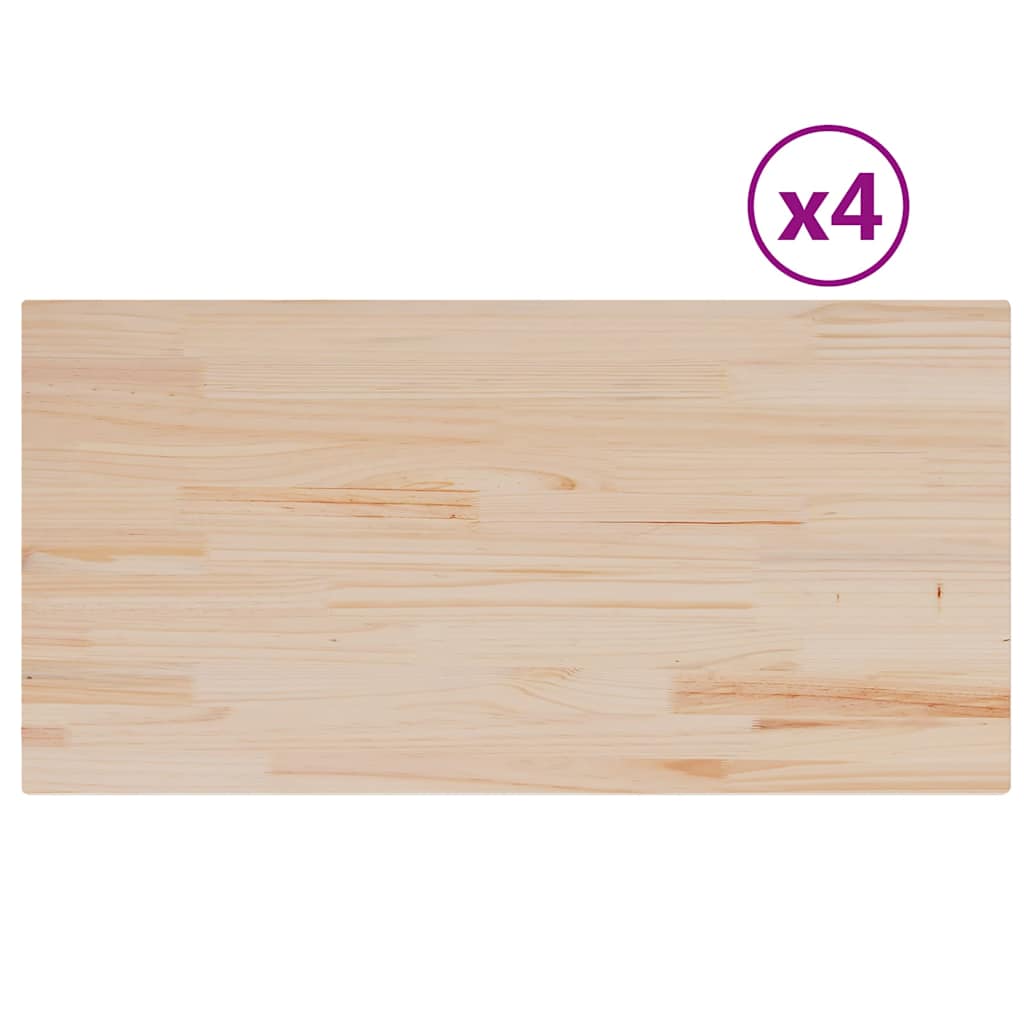 Tafelbladen 4 st rechthoekig 100x50x1,7 cm massief grenenhout is nu te koop bij PeponiXL, paradijselijk wonen!