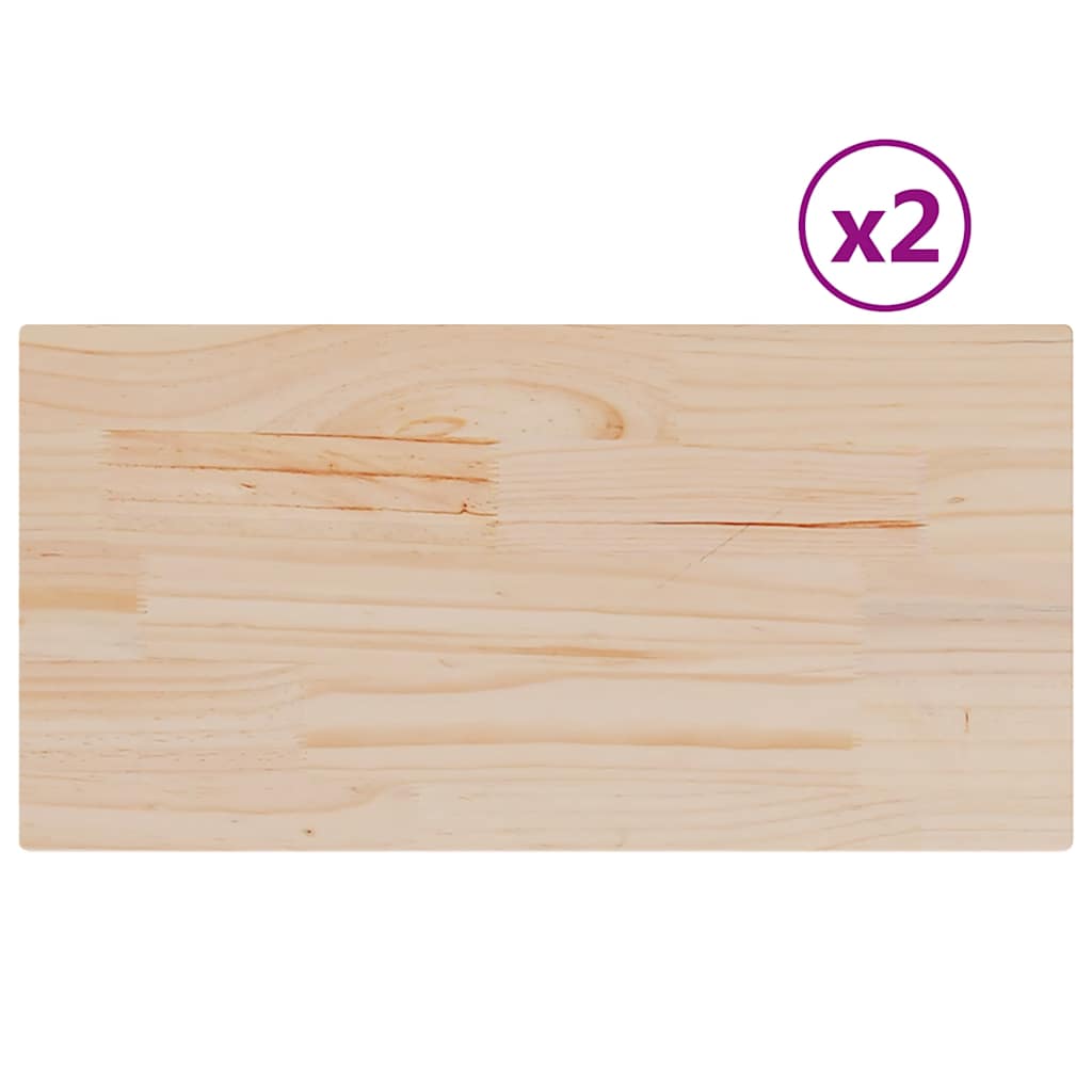 Tafelbladen 2 st rechthoekig 60x30x2,5 cm massief grenenhout is nu te koop bij PeponiXL, paradijselijk wonen!