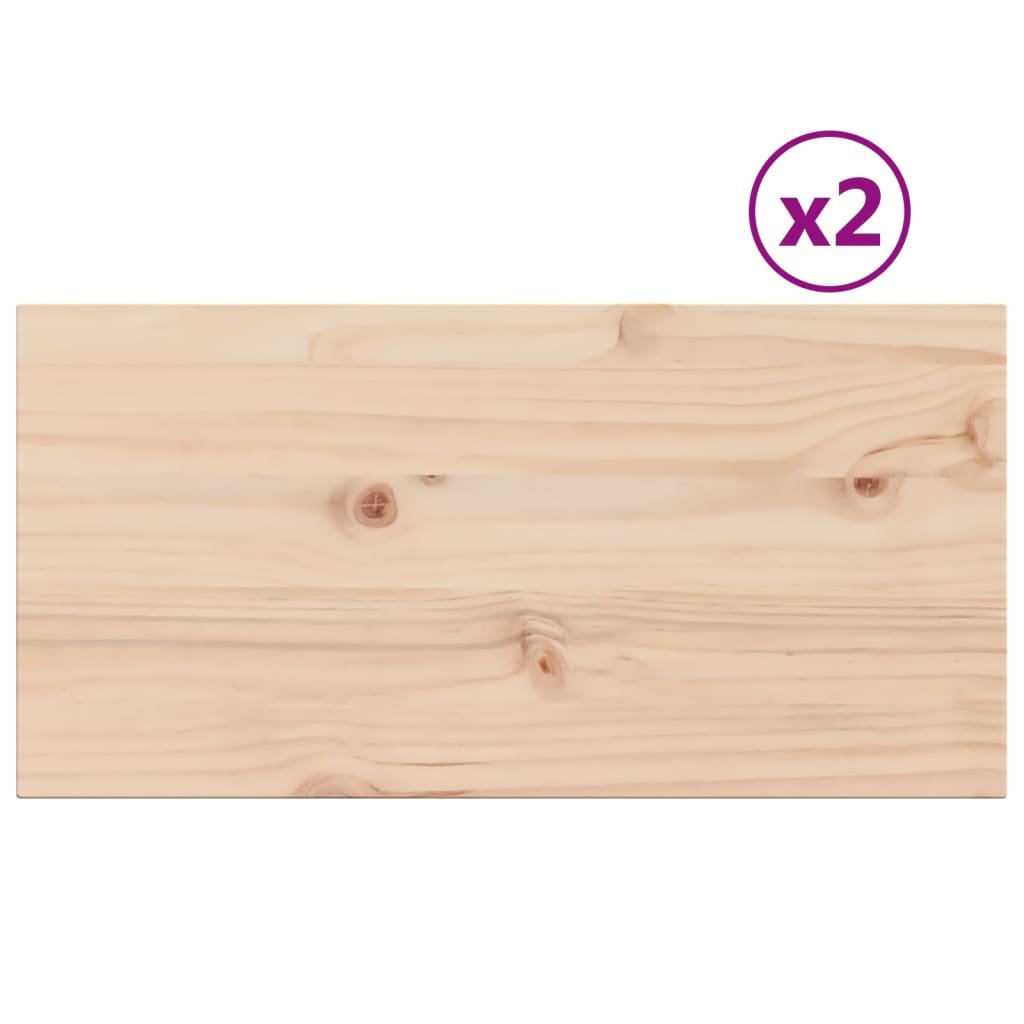 Tafelbladen 2 st rechthoekig 70x35x2,5 cm massief grenenhout is nu te koop bij PeponiXL, paradijselijk wonen!