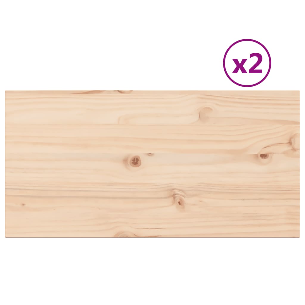 Tafelbladen 2 st rechthoekig 80x40x2,5 cm massief grenenhout is nu te koop bij PeponiXL, paradijselijk wonen!