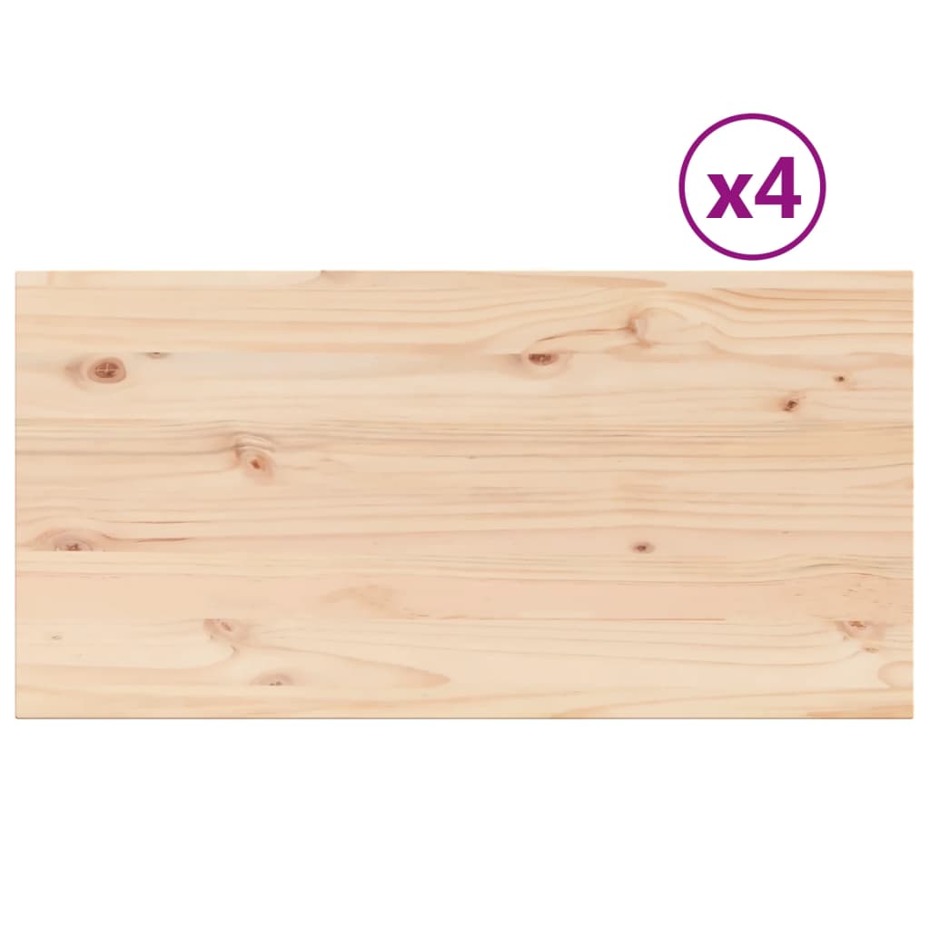 Tafelbladen 4 st rechthoekig 90x45x2,5 cm massief grenenhout is nu te koop bij PeponiXL, paradijselijk wonen!