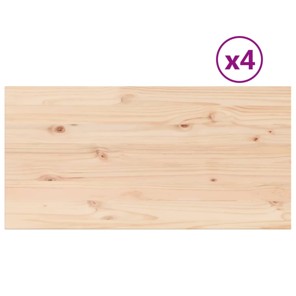 Tafelbladen 4 st rechthoekig 100x50x2,5 cm massief grenenhout is nu te koop bij PeponiXL, paradijselijk wonen!