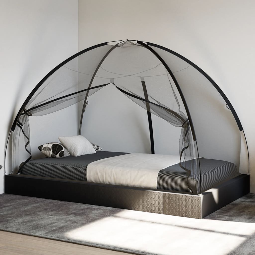 Klamboe met deuren Mongolia 220 gaas 200x120x130 cm zwart is nu te koop bij PeponiXL, paradijselijk wonen!