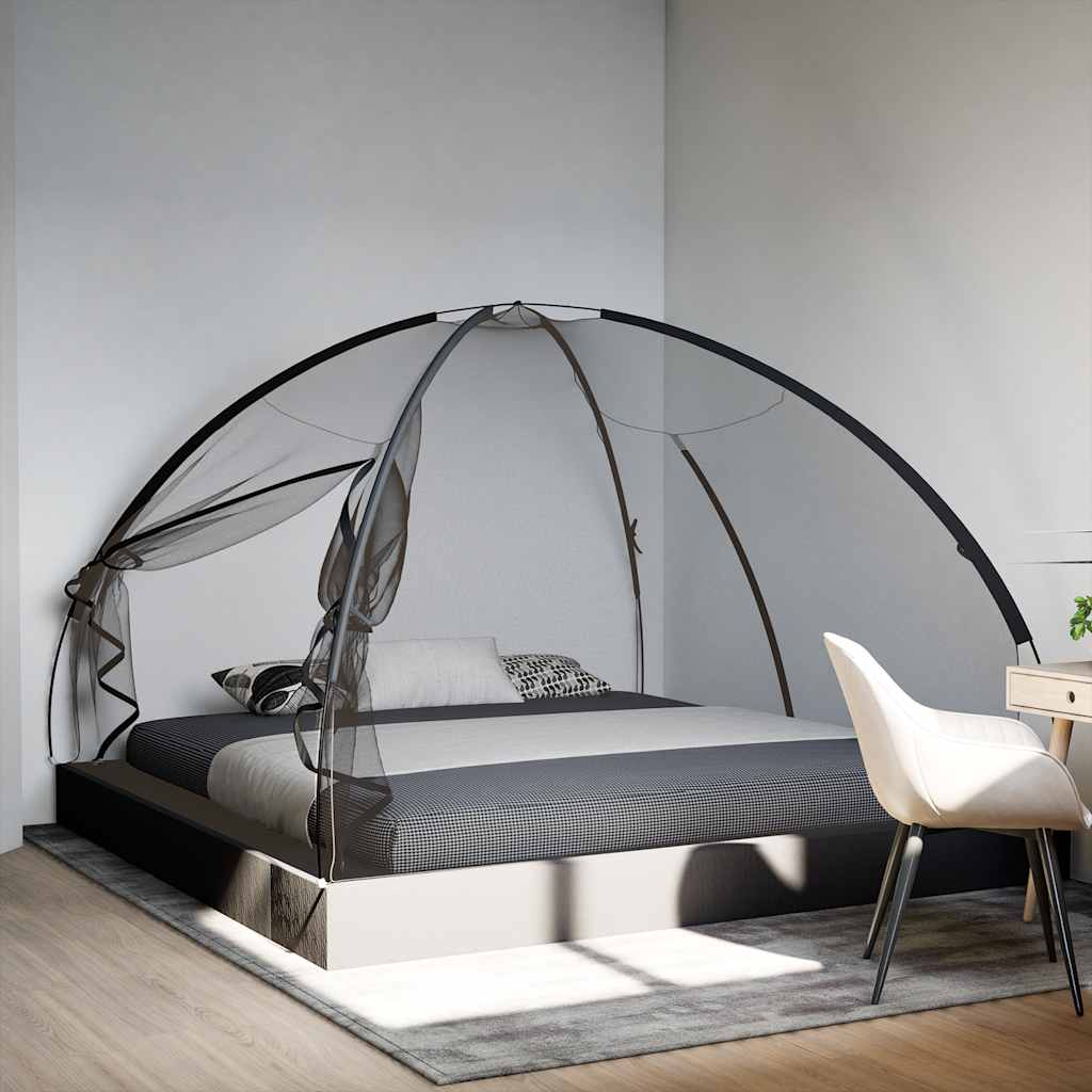 Klamboe met deuren Mongolia 220 gaas 200x200x135 cm zwart is nu te koop bij PeponiXL, paradijselijk wonen!