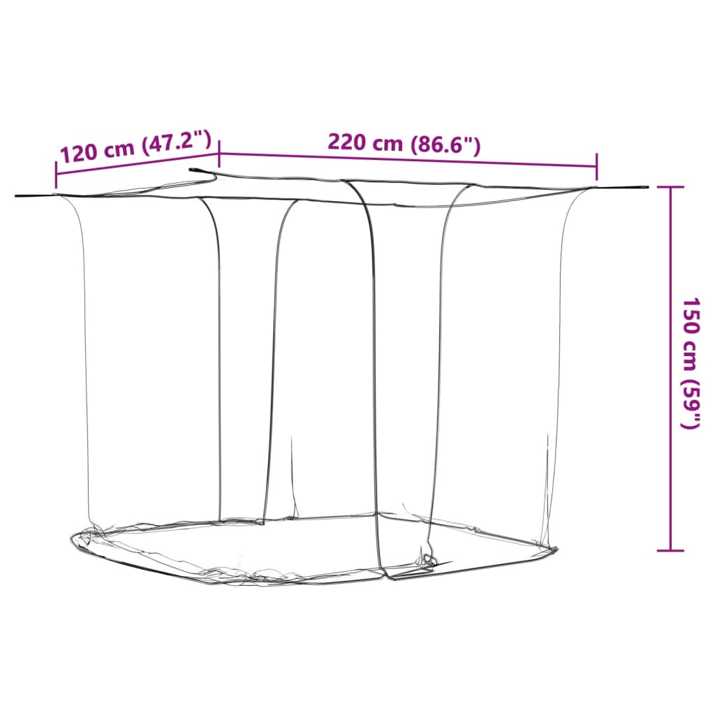 Hangende klamboe 156 gaas 220x120x150 cm wit is nu te koop bij PeponiXL, paradijselijk wonen!