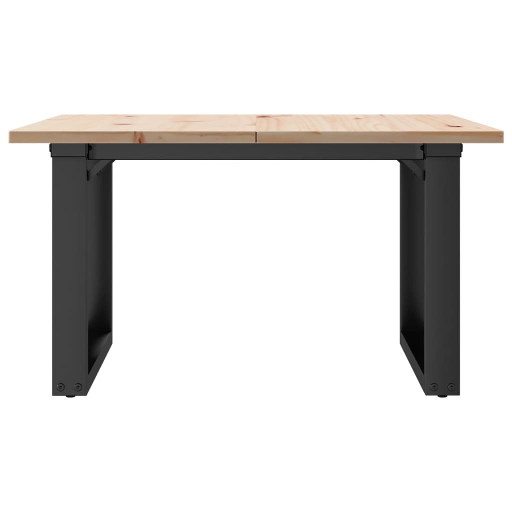 Salontafel O-frame 70x70x40 cm massief grenenhout en staal is nu te koop bij PeponiXL, paradijselijk wonen!