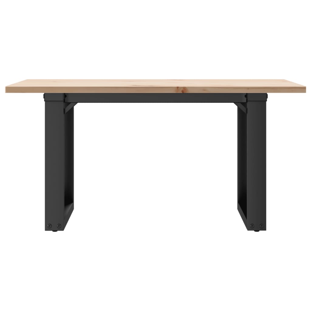 Salontafel O-frame 80x50x40 cm massief grenenhout en staal is nu te koop bij PeponiXL, paradijselijk wonen!