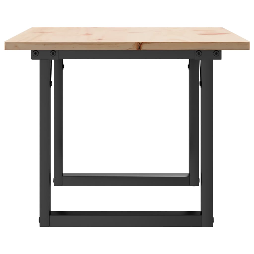 Salontafel O-frame 80x50x40 cm massief grenenhout en staal is nu te koop bij PeponiXL, paradijselijk wonen!
