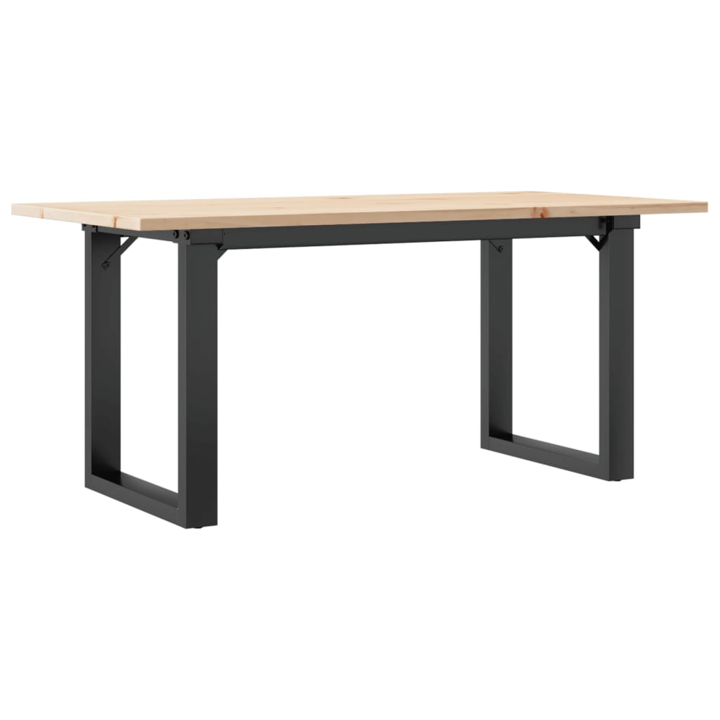 Salontafel O-frame 90x40x45 cm massief grenenhout en staal is nu te koop bij PeponiXL, paradijselijk wonen!