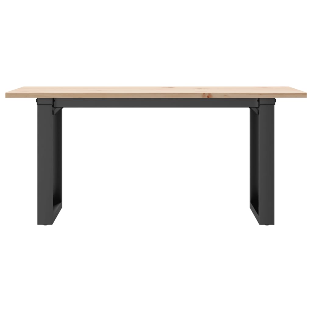Salontafel O-frame 90x40x45 cm massief grenenhout en staal is nu te koop bij PeponiXL, paradijselijk wonen!