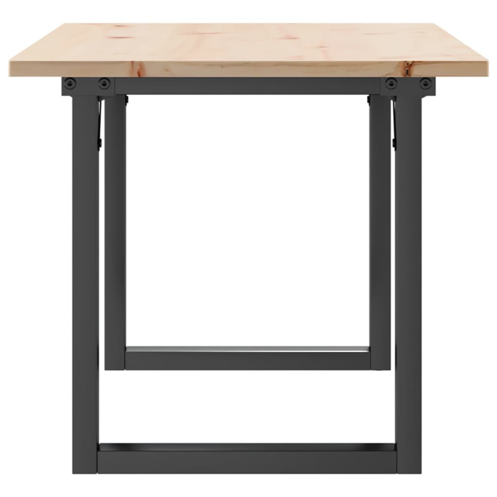 Salontafel O-frame 90x40x45 cm massief grenenhout en staal is nu te koop bij PeponiXL, paradijselijk wonen!