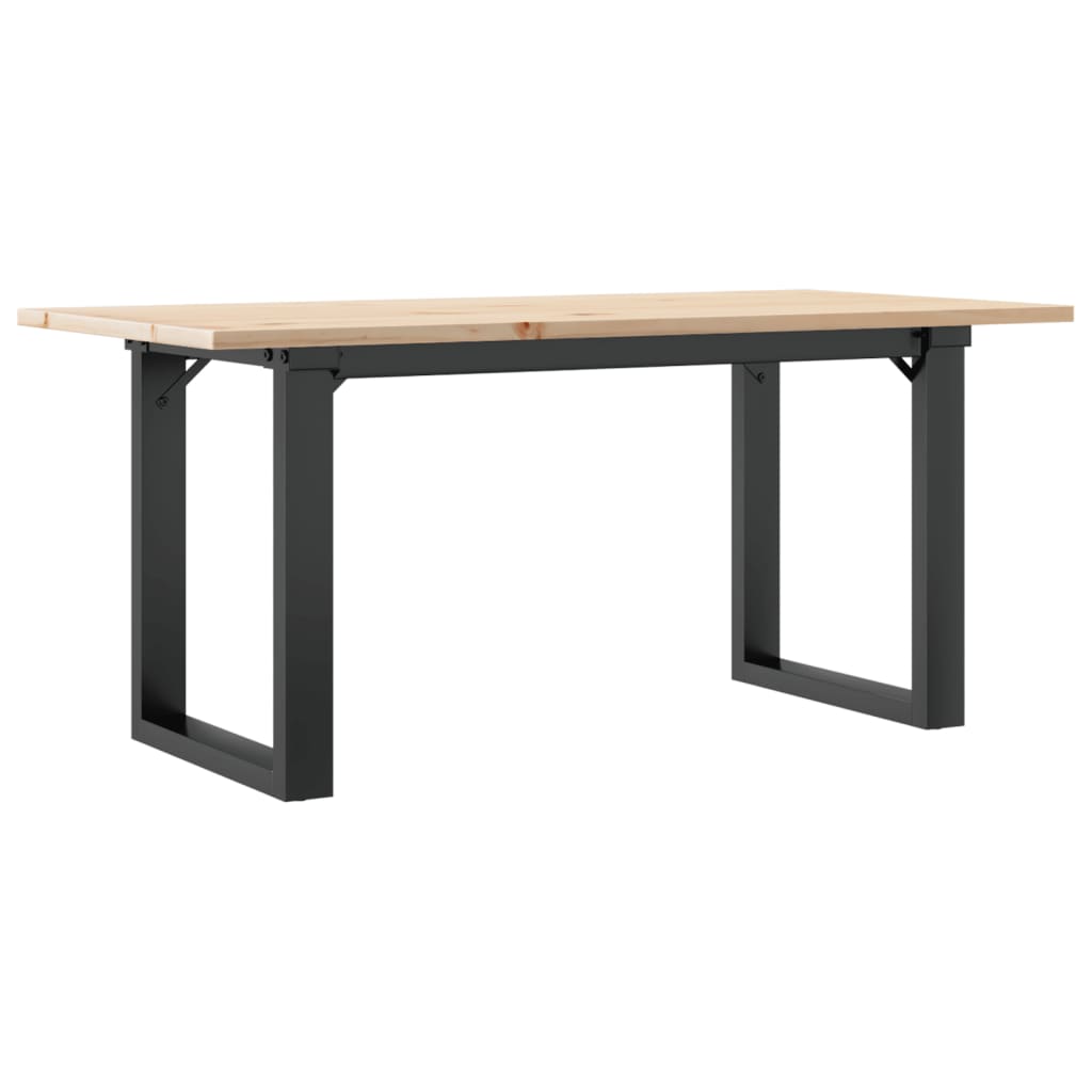 Salontafel O-frame 90x40x45 cm massief grenenhout en staal is nu te koop bij PeponiXL, paradijselijk wonen!