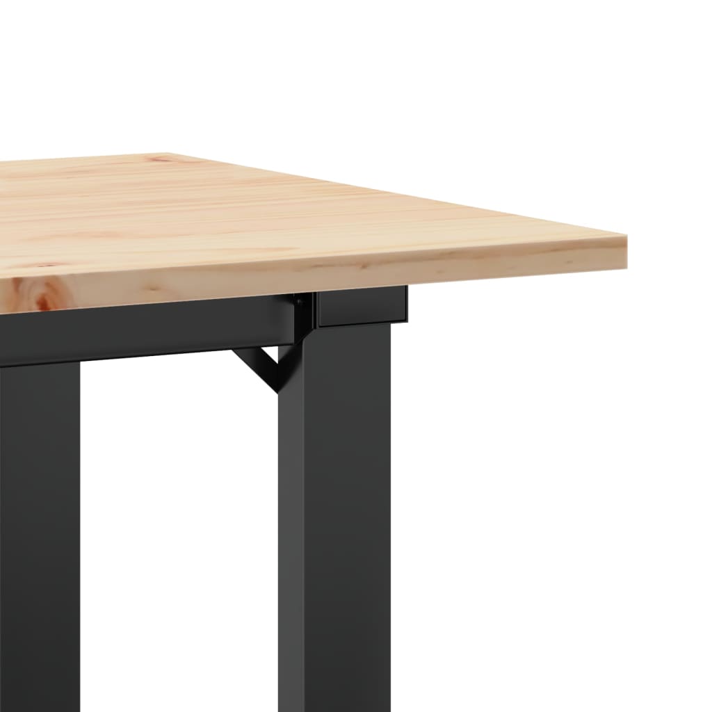 Salontafel O-frame 90x40x45 cm massief grenenhout en staal is nu te koop bij PeponiXL, paradijselijk wonen!