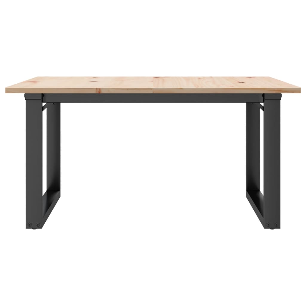 Salontafel O-frame 90x90x45 cm massief grenenhout en staal is nu te koop bij PeponiXL, paradijselijk wonen!