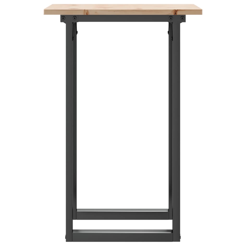 Eettafel O-frame 50x50x75 cm massief grenenhout en staal is nu te koop bij PeponiXL, paradijselijk wonen!