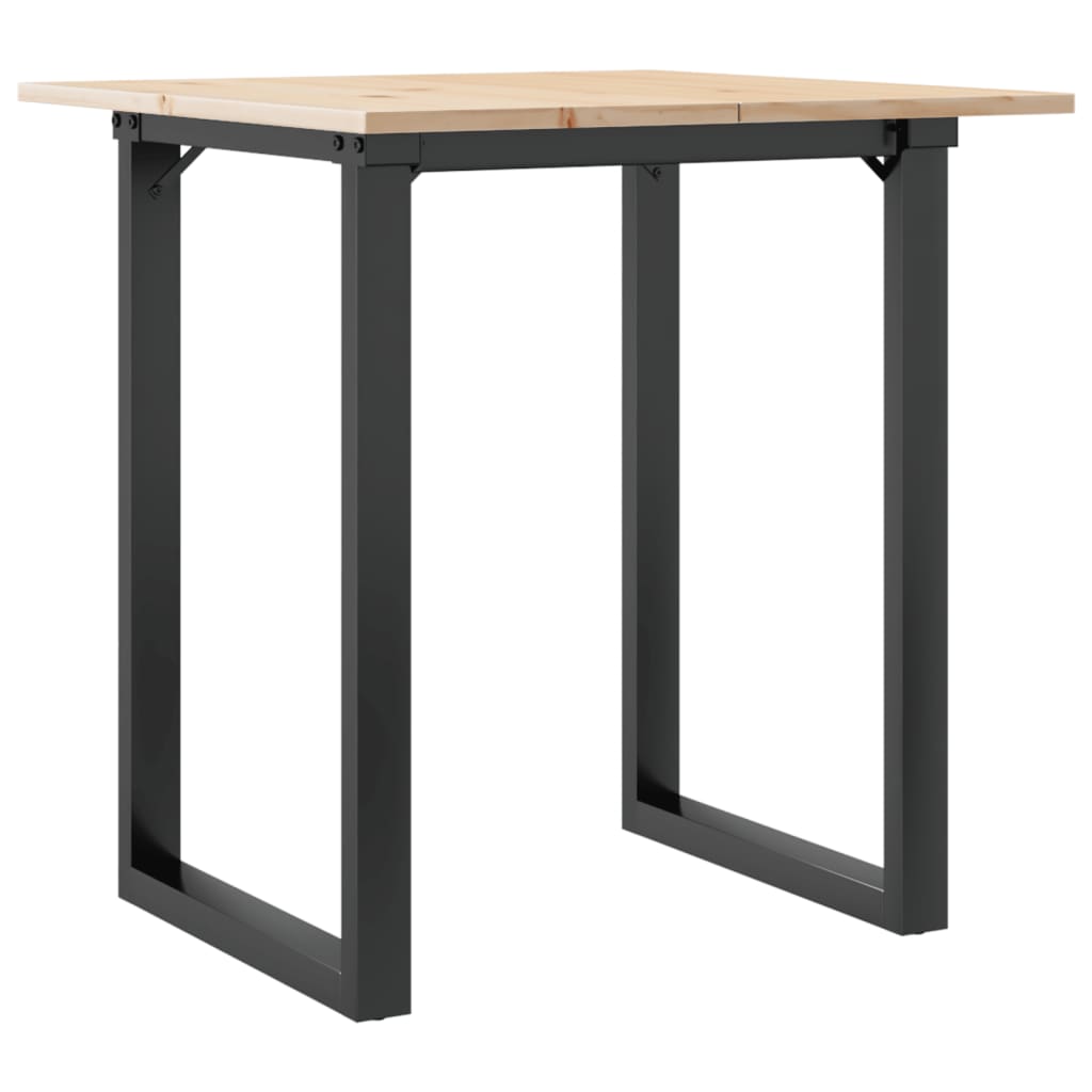 Eettafel O-frame 60x60x75 cm massief grenenhout en staal is nu te koop bij PeponiXL, paradijselijk wonen!