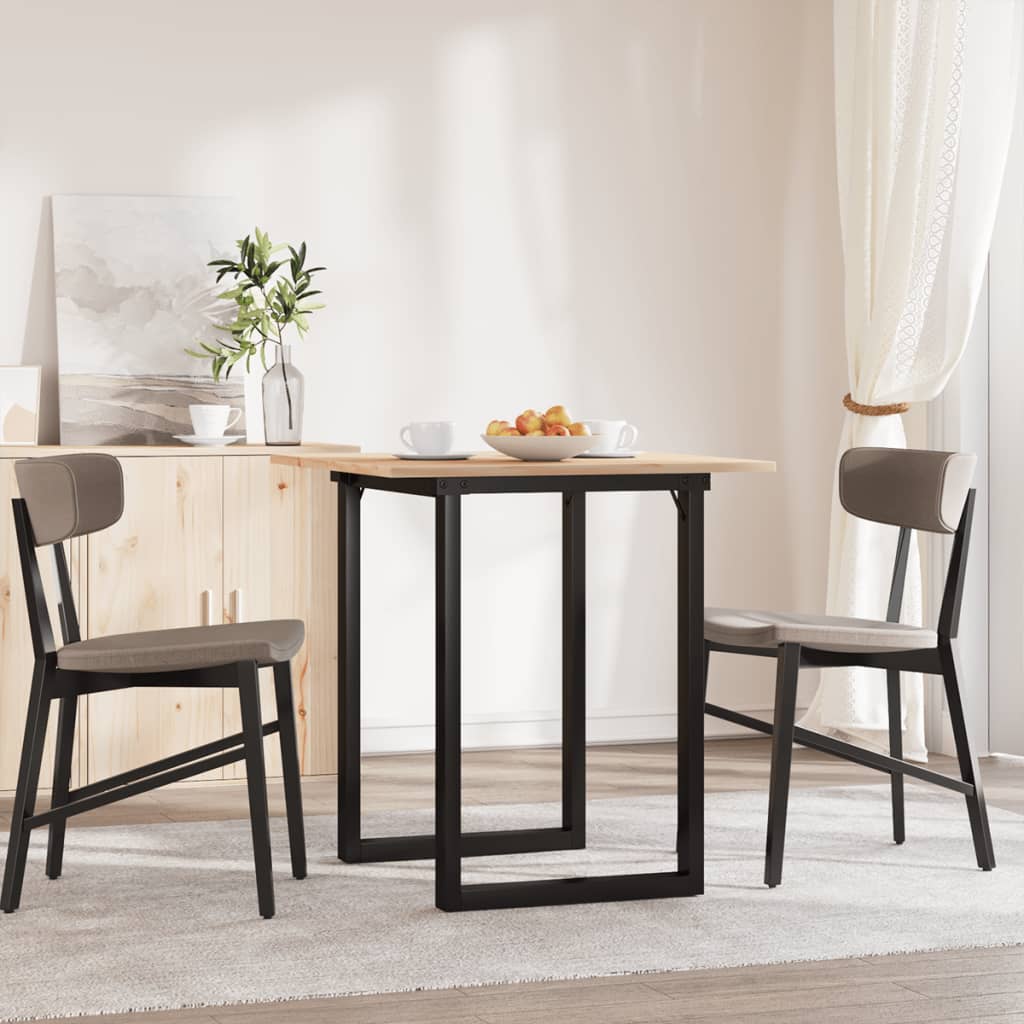 Eettafel O-frame 60x60x75 cm massief grenenhout en staal is nu te koop bij PeponiXL, paradijselijk wonen!