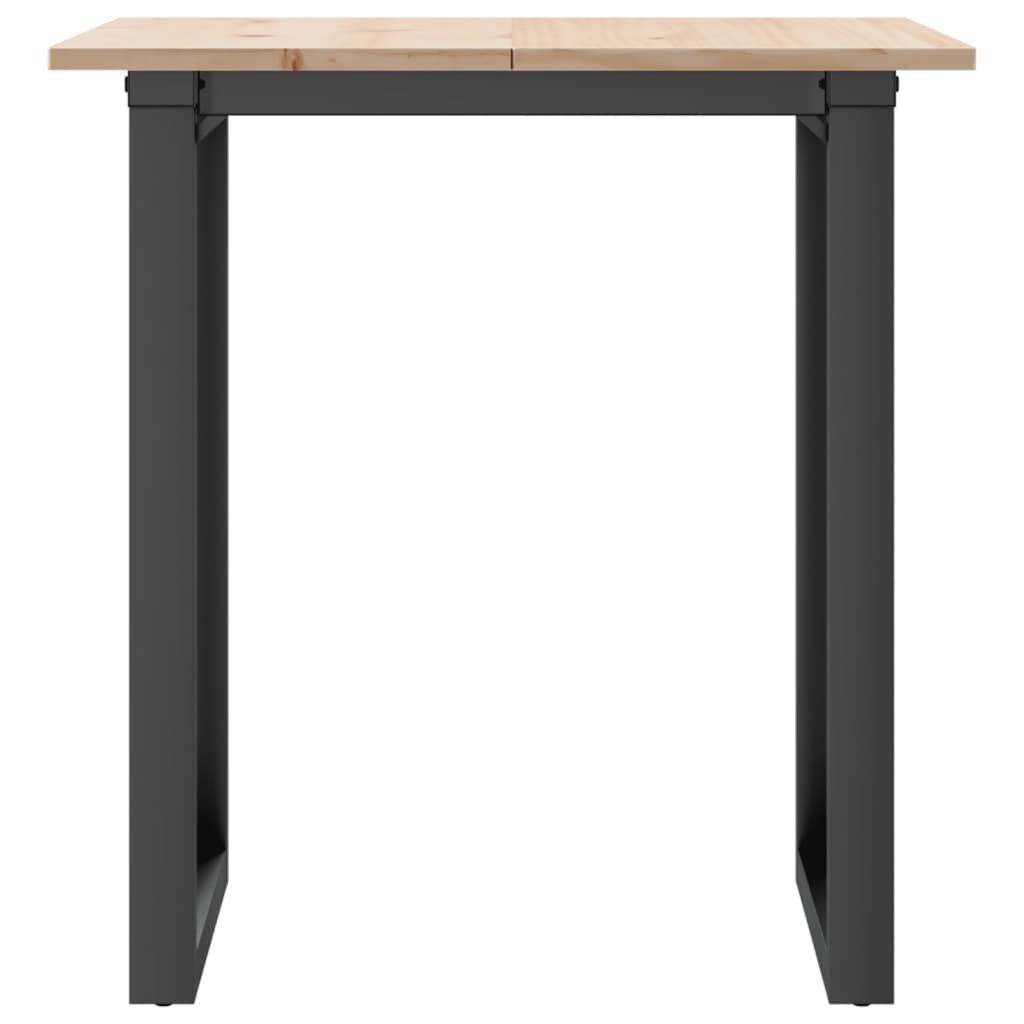 Eettafel O-frame 60x60x75 cm massief grenenhout en staal is nu te koop bij PeponiXL, paradijselijk wonen!