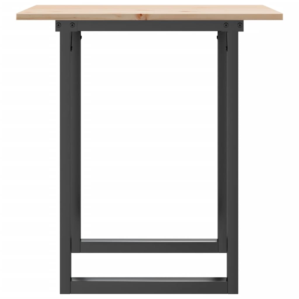 Eettafel O-frame 60x60x75 cm massief grenenhout en staal is nu te koop bij PeponiXL, paradijselijk wonen!
