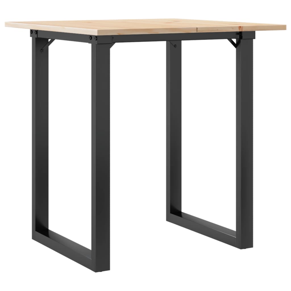 Eettafel O-frame 60x60x75 cm massief grenenhout en staal is nu te koop bij PeponiXL, paradijselijk wonen!