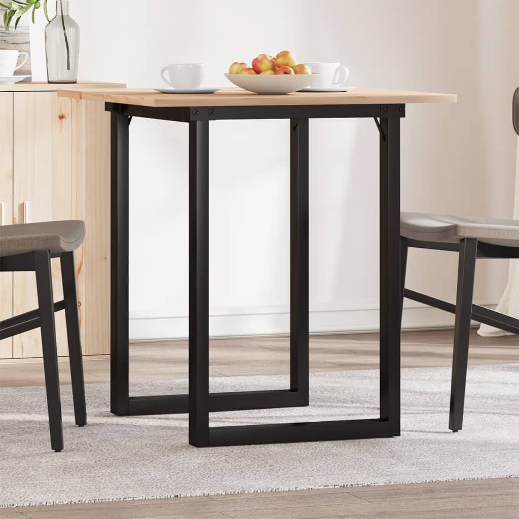 Eettafel O-frame 60x60x75 cm massief grenenhout en staal is nu te koop bij PeponiXL, paradijselijk wonen!