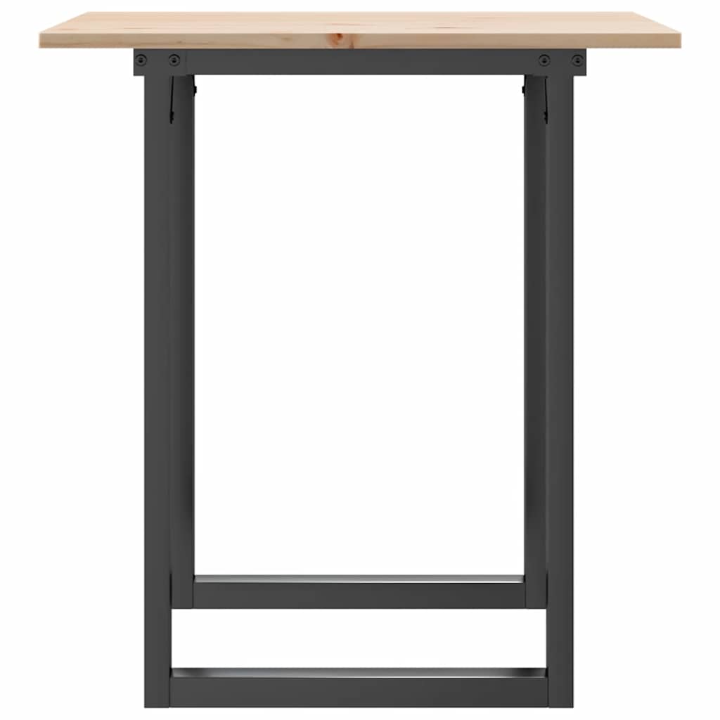Eettafel O-frame 70x70x75 cm massief grenenhout en staal is nu te koop bij PeponiXL, paradijselijk wonen!