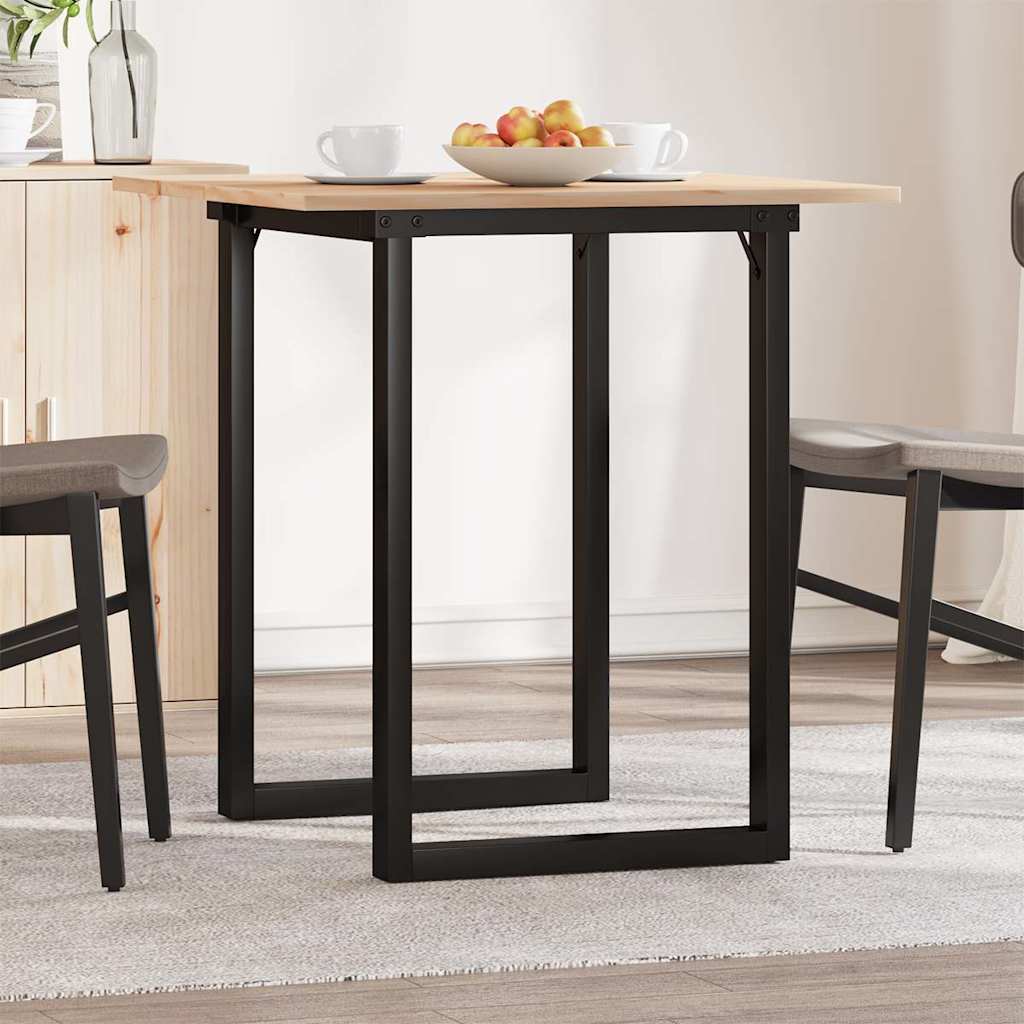 Eettafel O-frame 70x70x75 cm massief grenenhout en staal is nu te koop bij PeponiXL, paradijselijk wonen!