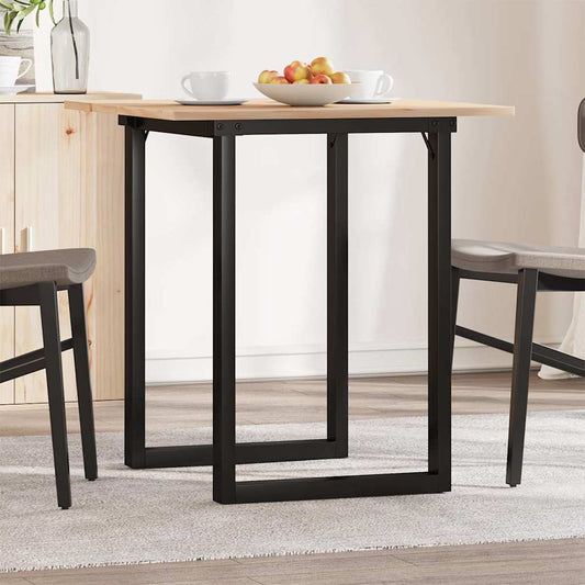 Eettafel O-frame 70x70x75 cm massief grenenhout en staal is nu te koop bij PeponiXL, paradijselijk wonen!