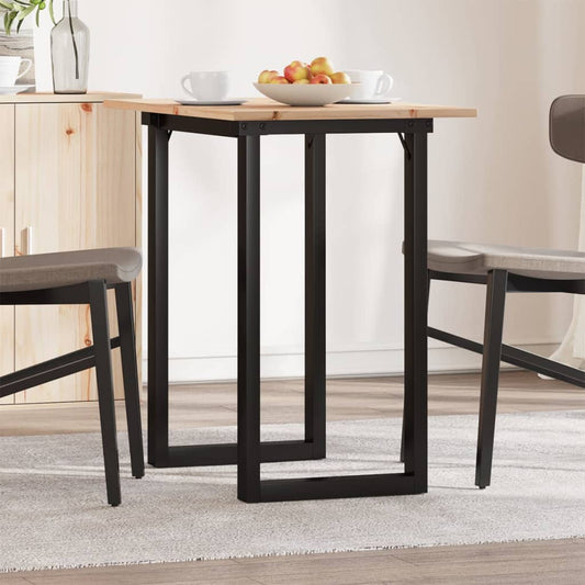 Eettafel O-frame 80x50x75 cm massief grenenhout en staal is nu te koop bij PeponiXL, paradijselijk wonen!