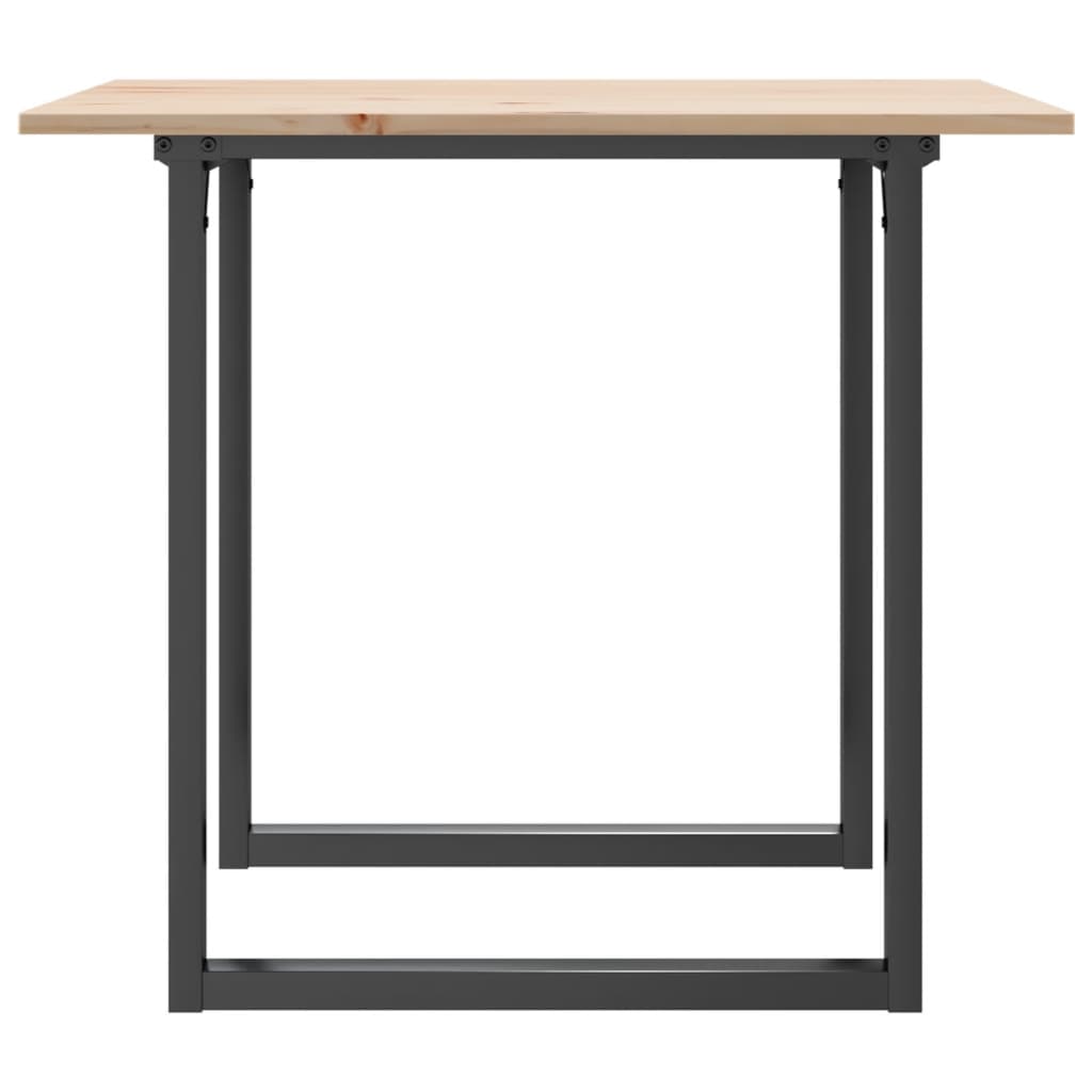 Eettafel O-frame 80x80x75 cm massief grenenhout en staal is nu te koop bij PeponiXL, paradijselijk wonen!