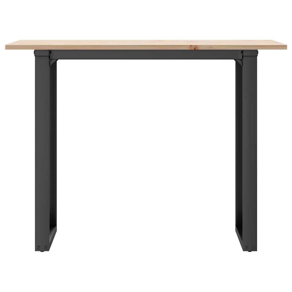 Eettafel O-frame 100x50x75 cm massief grenenhout en staal is nu te koop bij PeponiXL, paradijselijk wonen!