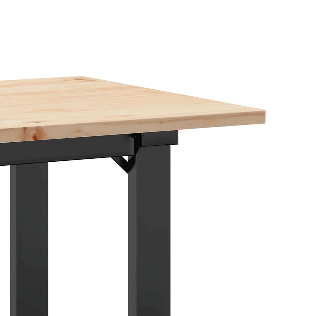 Eettafel O-frame 100x50x75 cm massief grenenhout en staal is nu te koop bij PeponiXL, paradijselijk wonen!