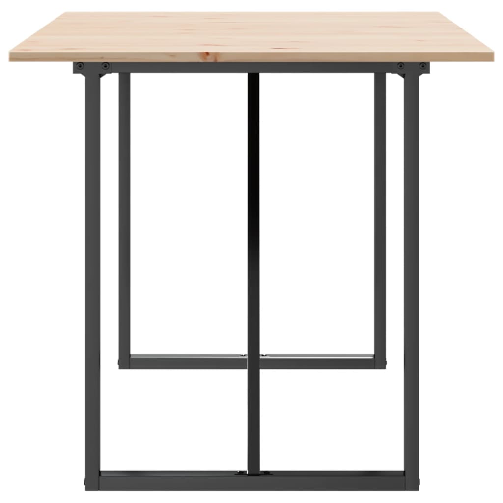 Eettafel O-frame 140x80x75 cm massief grenenhout en staal is nu te koop bij PeponiXL, paradijselijk wonen!