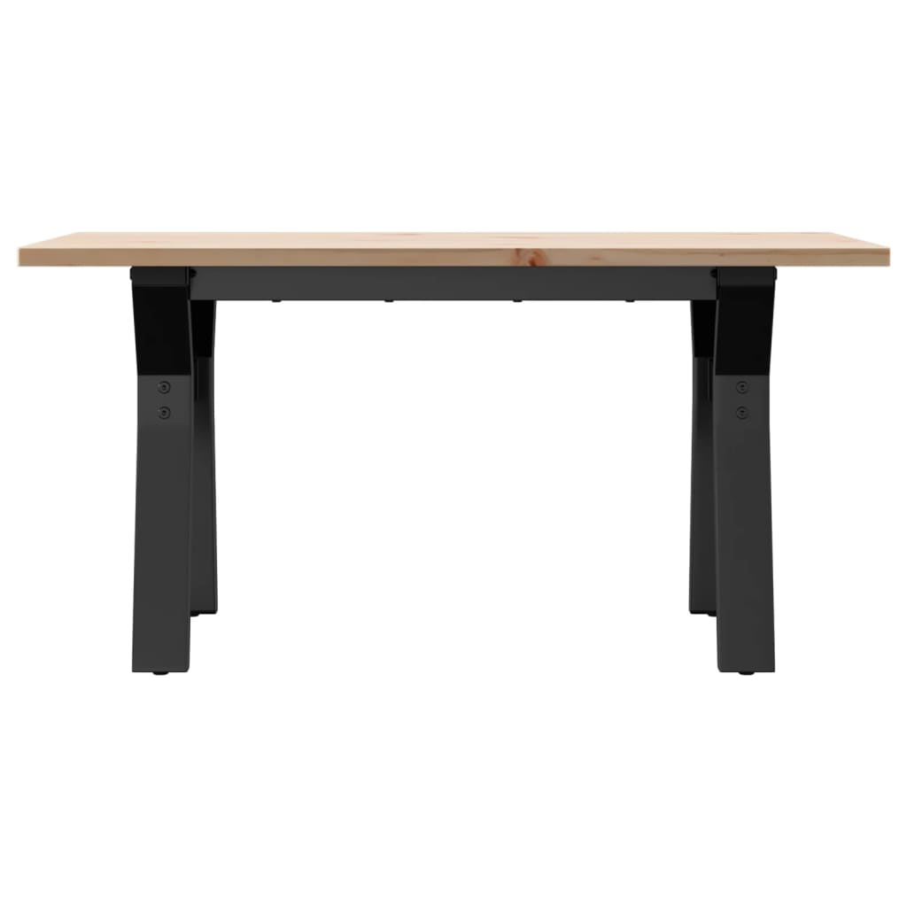 Salontafel Y-frame 80x50x40 cm massief grenenhout en staal is nu te koop bij PeponiXL, paradijselijk wonen!