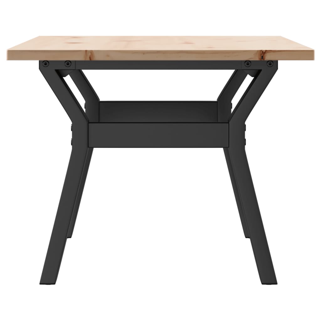 Salontafel Y-frame 80x50x40 cm massief grenenhout en staal is nu te koop bij PeponiXL, paradijselijk wonen!