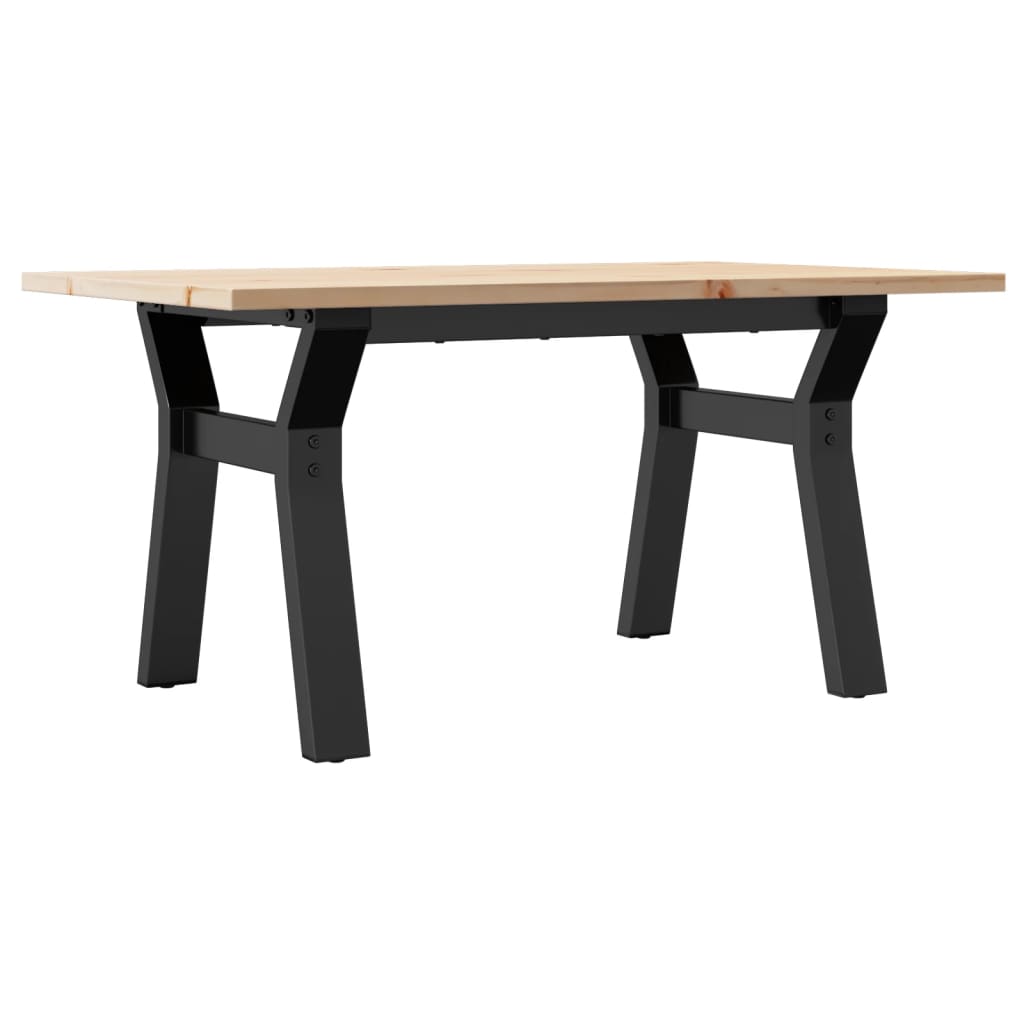 Salontafel Y-frame 80x50x40 cm massief grenenhout en staal is nu te koop bij PeponiXL, paradijselijk wonen!