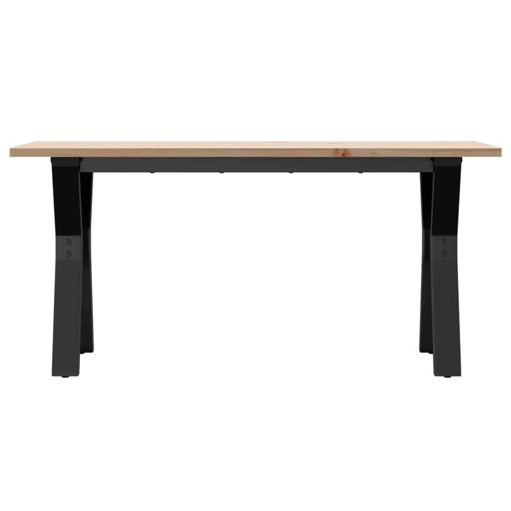 Salontafel Y-frame 100x50x45 cm massief grenenhout en staal is nu te koop bij PeponiXL, paradijselijk wonen!