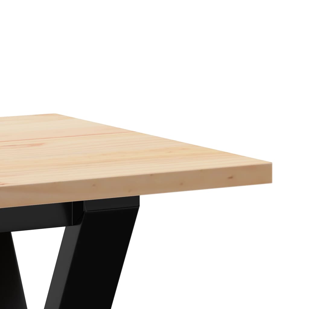 Salontafel Y-frame 110x40x45 cm massief grenenhout en staal is nu te koop bij PeponiXL, paradijselijk wonen!