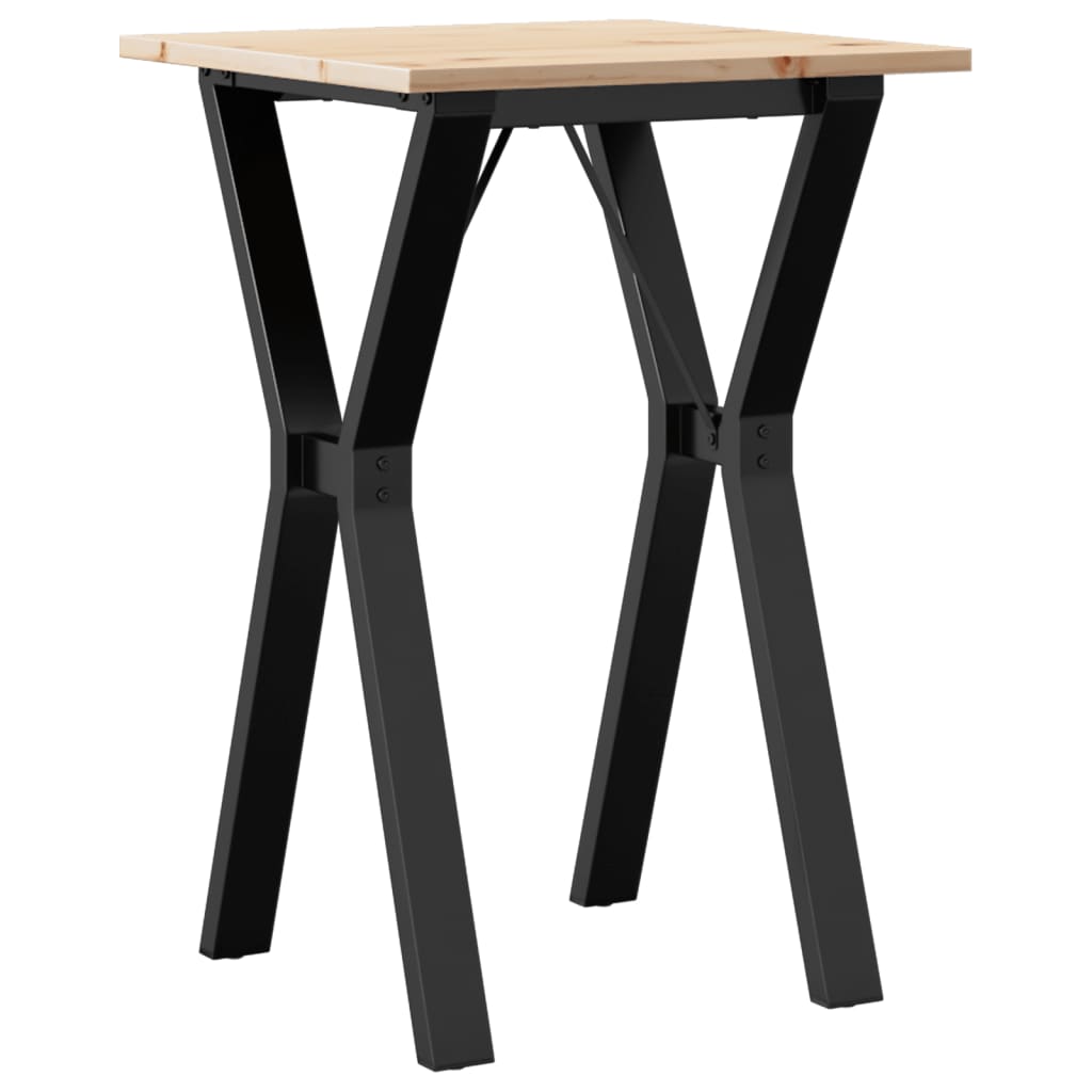 Eettafel Y-frame 50x50x75 cm massief grenenhout en staal is nu te koop bij PeponiXL, paradijselijk wonen!