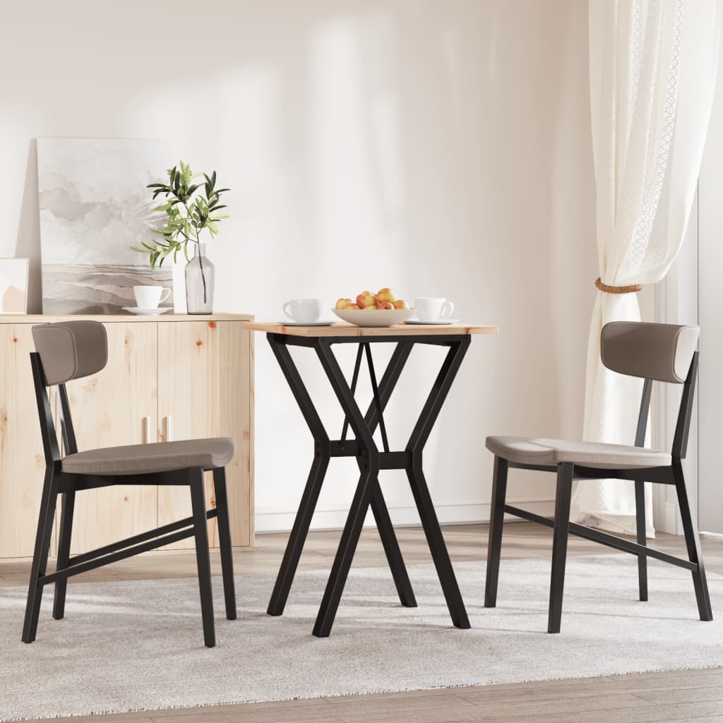 Eettafel Y-frame 50x50x75 cm massief grenenhout en staal is nu te koop bij PeponiXL, paradijselijk wonen!