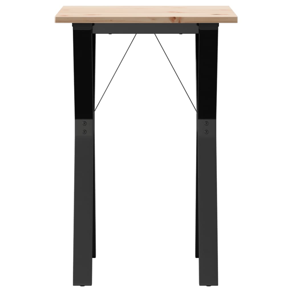 Eettafel Y-frame 50x50x75 cm massief grenenhout en staal is nu te koop bij PeponiXL, paradijselijk wonen!
