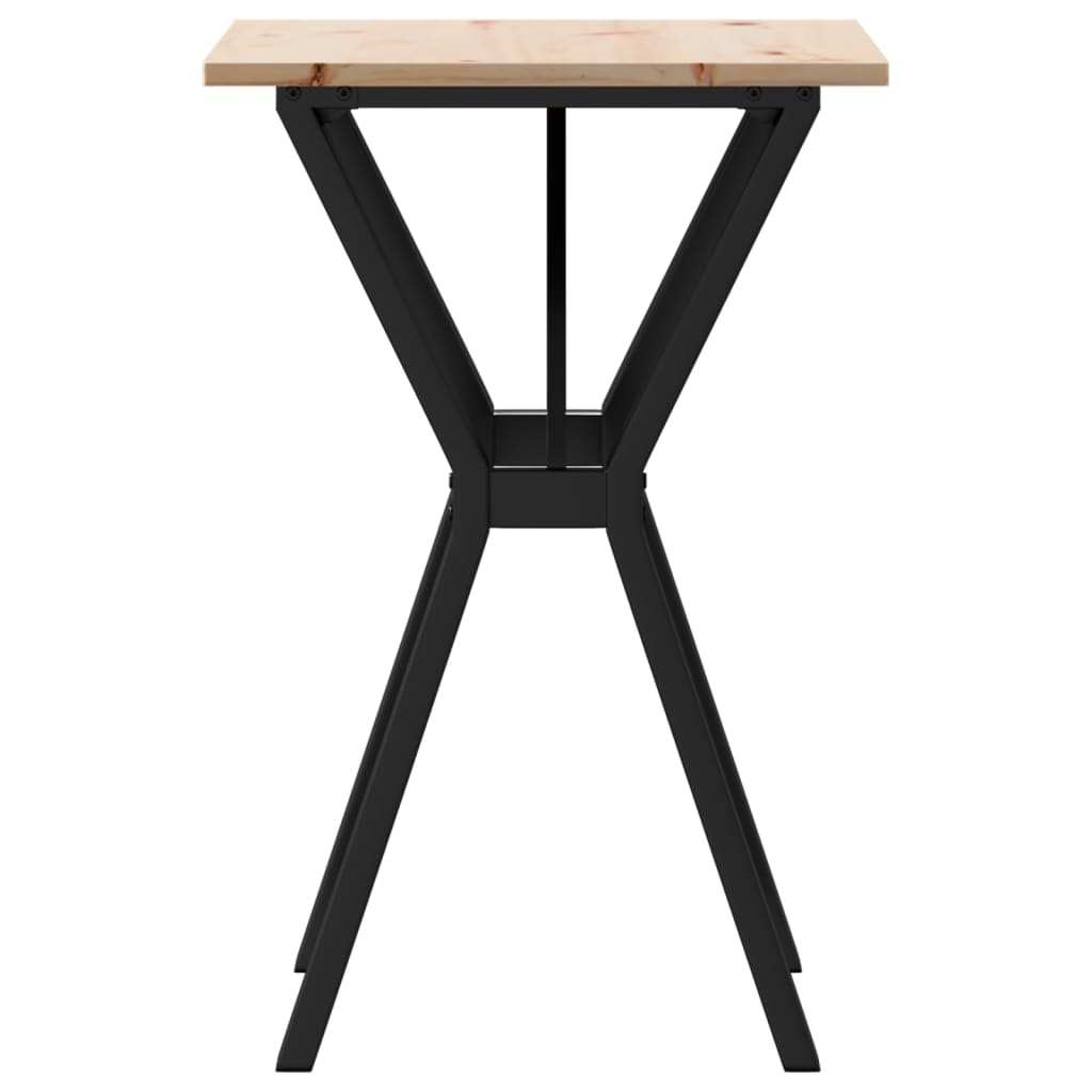Eettafel Y-frame 50x50x75 cm massief grenenhout en staal is nu te koop bij PeponiXL, paradijselijk wonen!