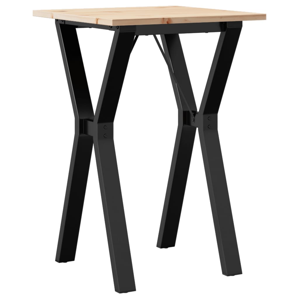 Eettafel Y-frame 50x50x75 cm massief grenenhout en staal is nu te koop bij PeponiXL, paradijselijk wonen!