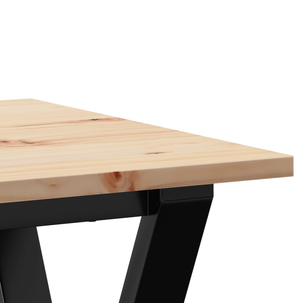 Eettafel Y-frame 50x50x75 cm massief grenenhout en staal is nu te koop bij PeponiXL, paradijselijk wonen!
