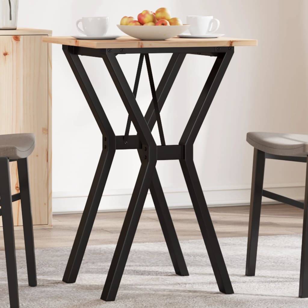Eettafel Y-frame 50x50x75 cm massief grenenhout en staal is nu te koop bij PeponiXL, paradijselijk wonen!