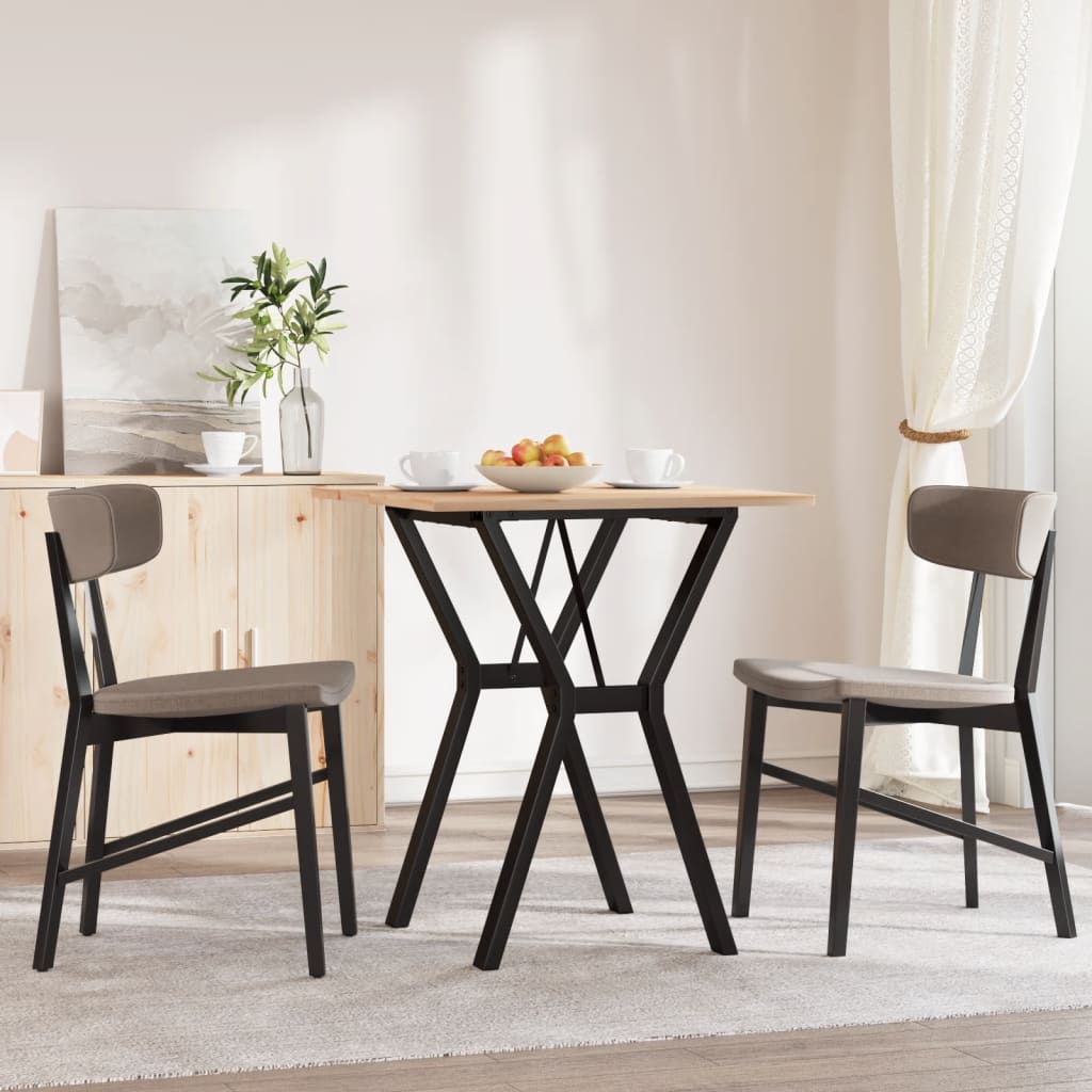 Eettafel Y-frame 60x60x75 cm massief grenenhout en staal is nu te koop bij PeponiXL, paradijselijk wonen!