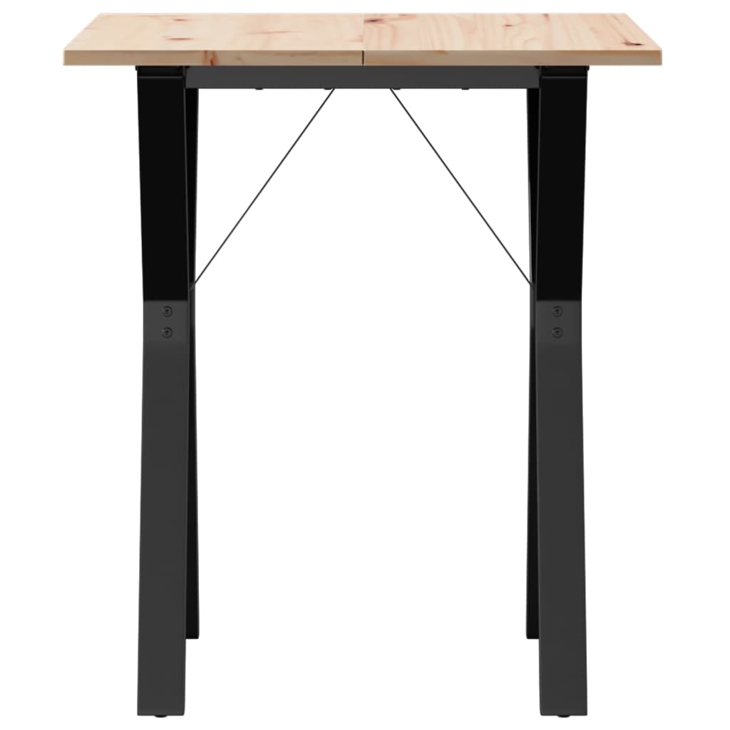 Eettafel Y-frame 60x60x75 cm massief grenenhout en staal is nu te koop bij PeponiXL, paradijselijk wonen!