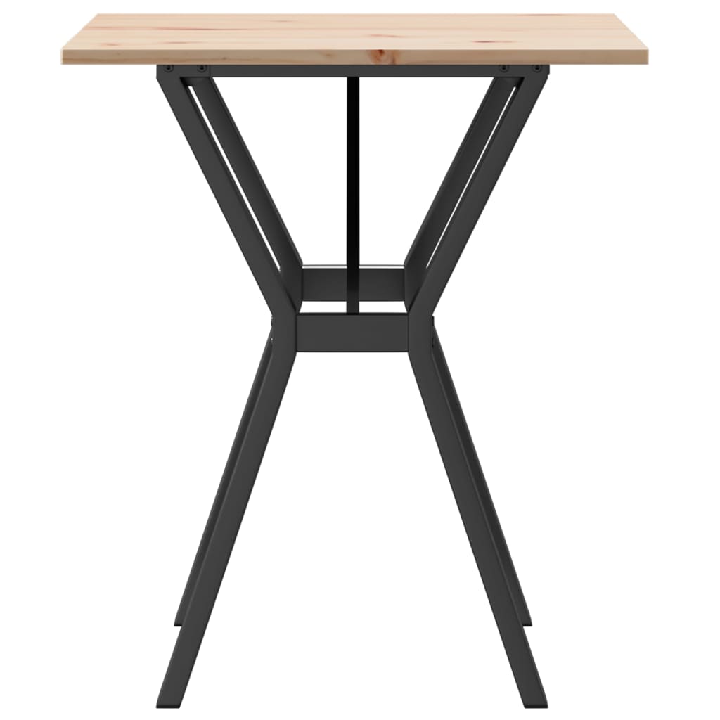 Eettafel Y-frame 60x60x75 cm massief grenenhout en staal is nu te koop bij PeponiXL, paradijselijk wonen!
