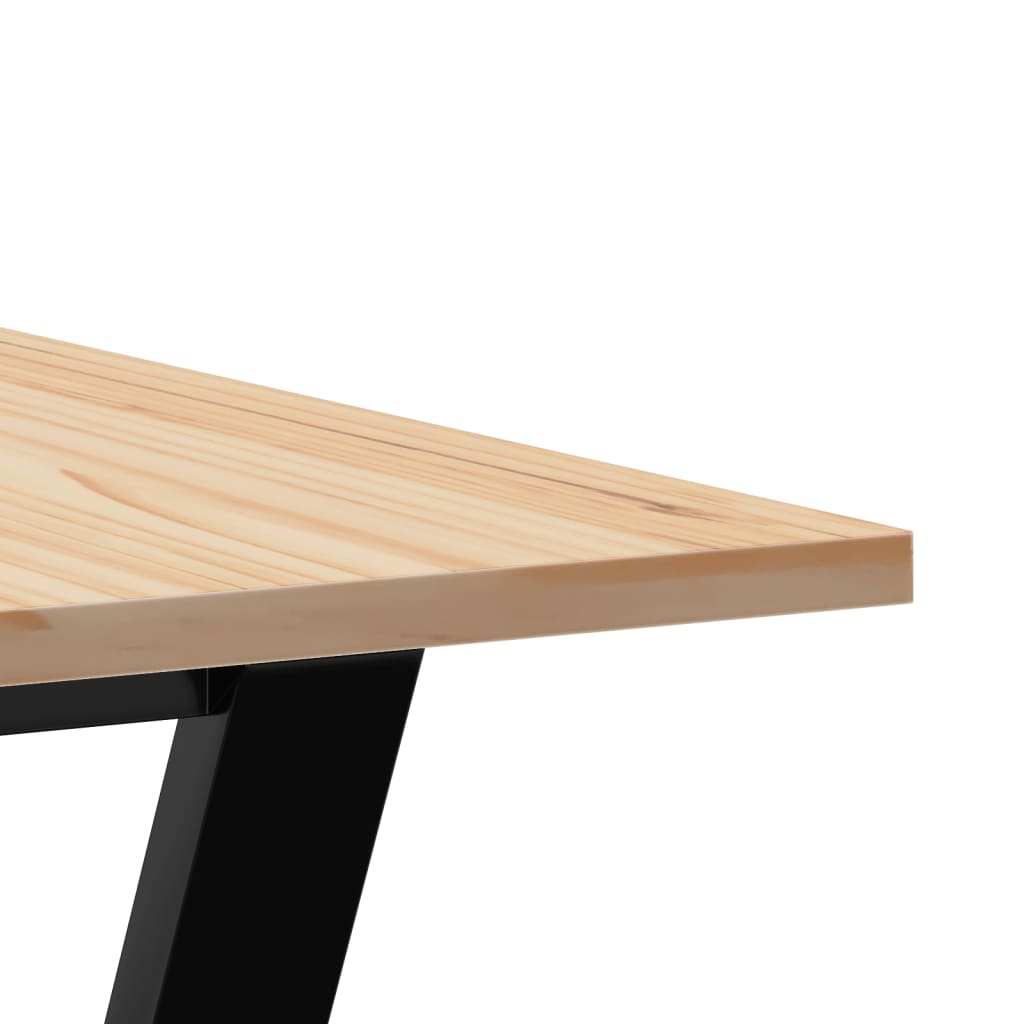 Eettafel Y-frame 60x60x75 cm massief grenenhout en staal is nu te koop bij PeponiXL, paradijselijk wonen!